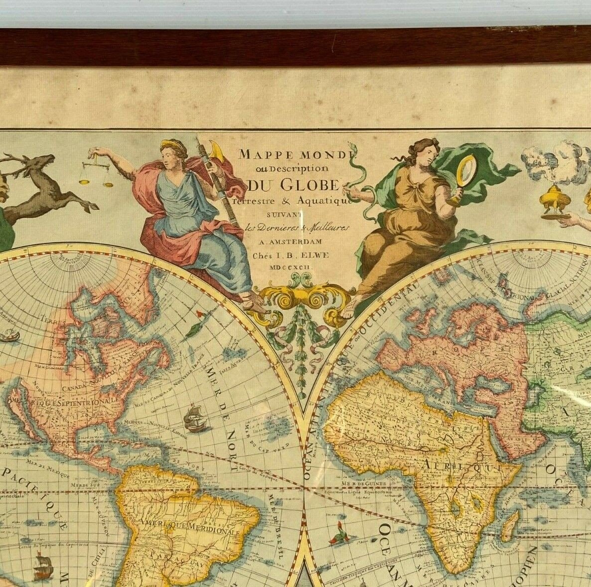 World Map Elwe 1792 Description Of The Terrestrial & Aquatic Globe Amsterdam-photo-4