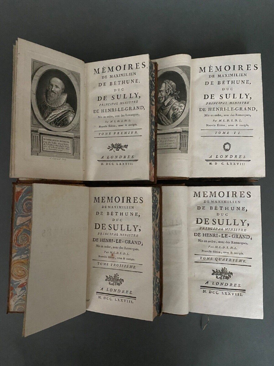 8 tomes Mémoires de Maximilien de Béthune Duc  de Sully 1778 -photo-4