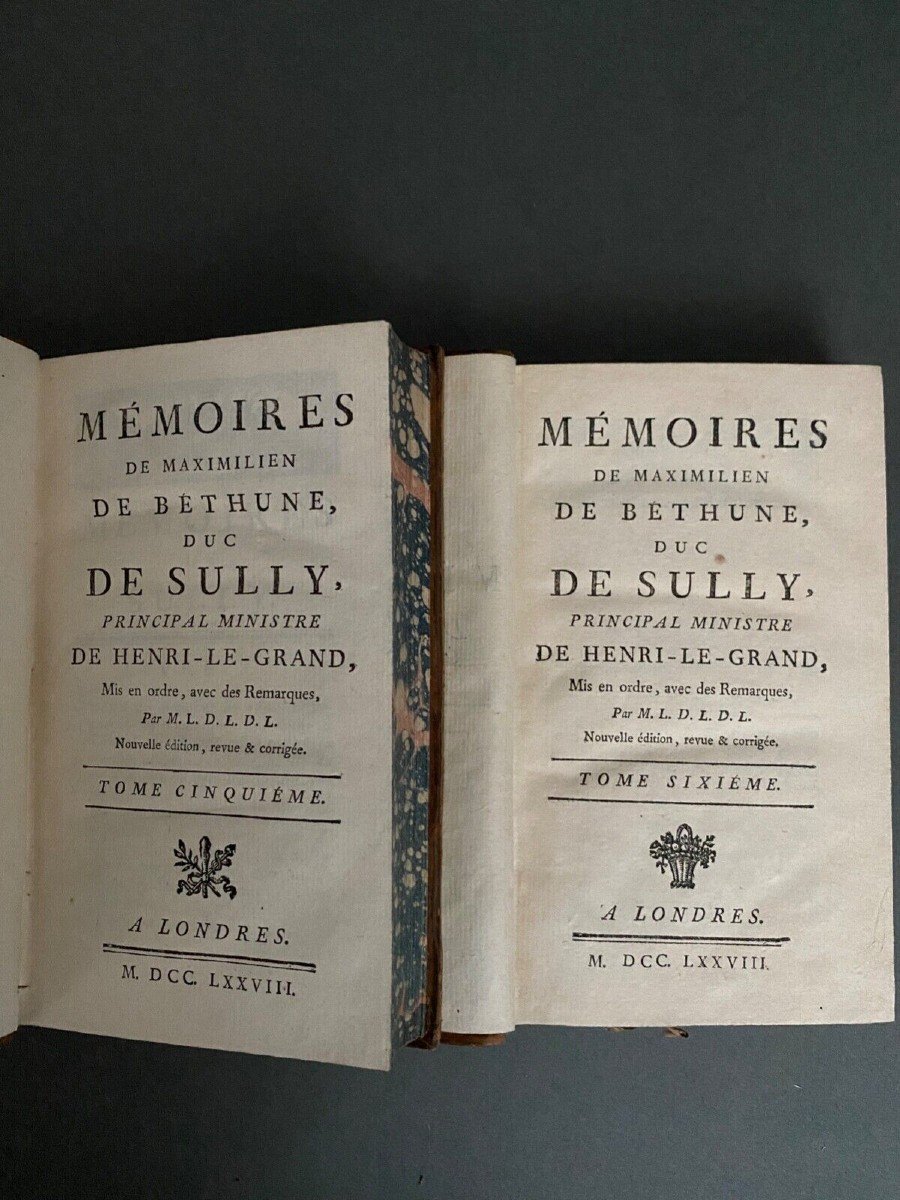 8 tomes Mémoires de Maximilien de Béthune Duc  de Sully 1778 -photo-2