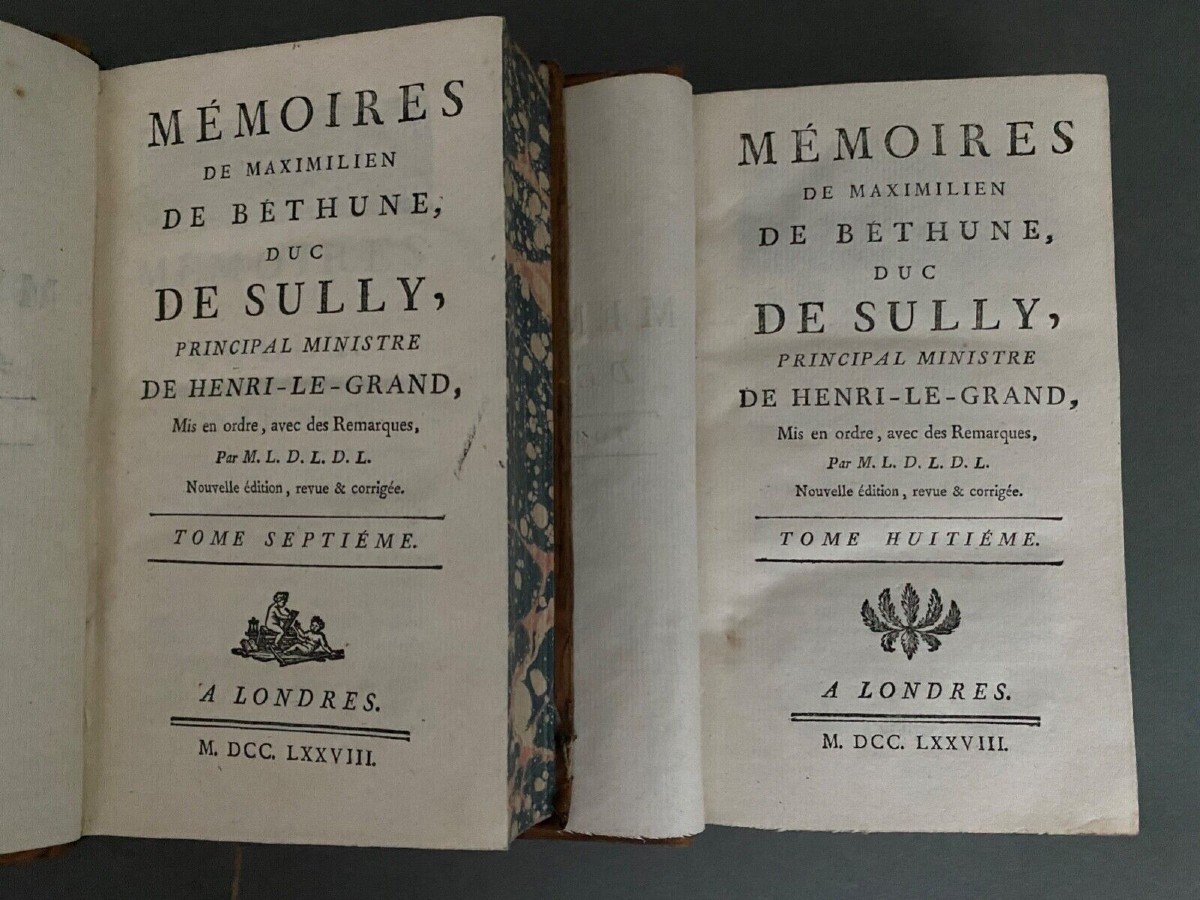 8 tomes Mémoires de Maximilien de Béthune Duc  de Sully 1778 -photo-4