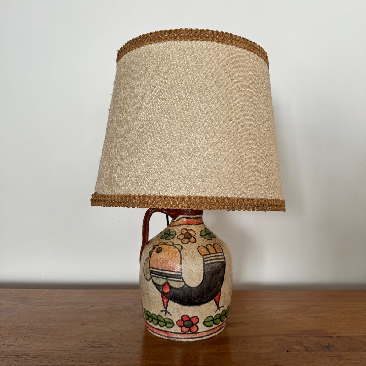 Vintage 1960s Ceramic Lamp Carmo Saude Portugal 20th Century