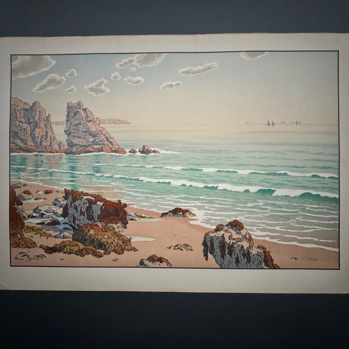 Lithograph By Henri Rivière Aspects Of Nature - The Sea-photo-2