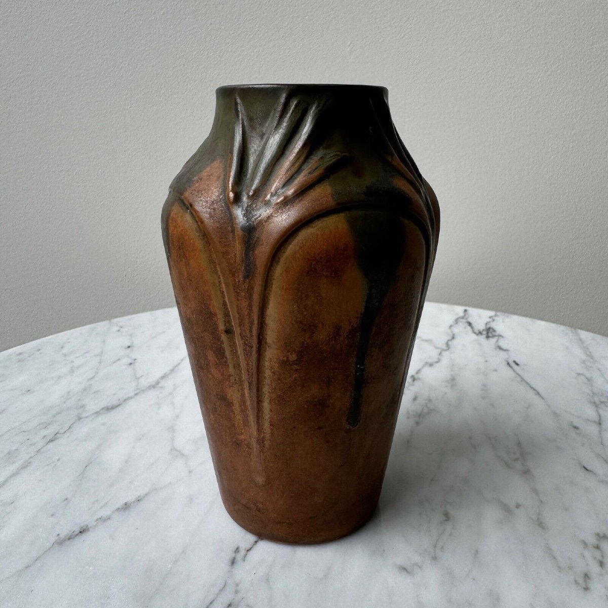 1900 Art Nouveau Stoneware Vase-photo-2