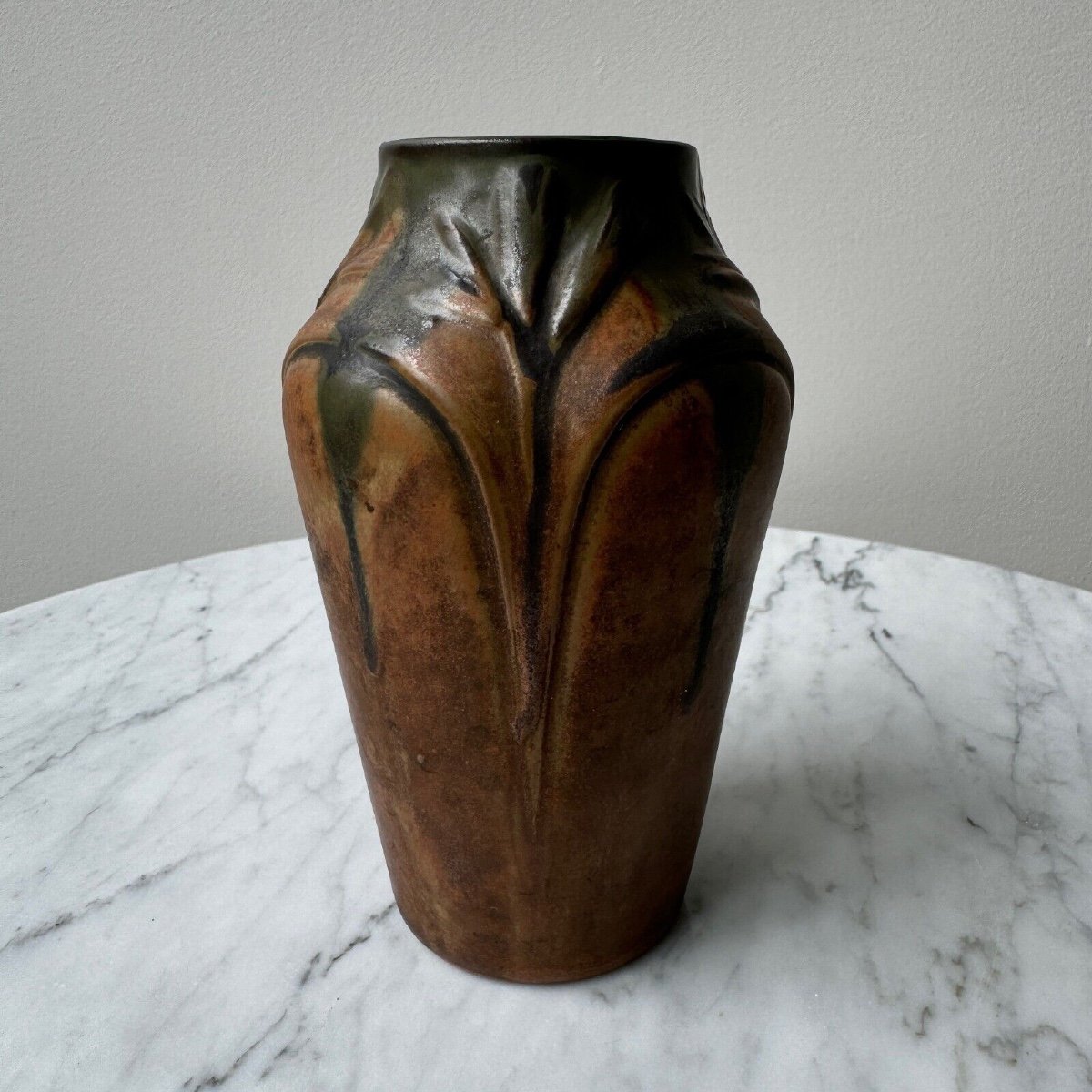 1900 Art Nouveau Stoneware Vase-photo-5