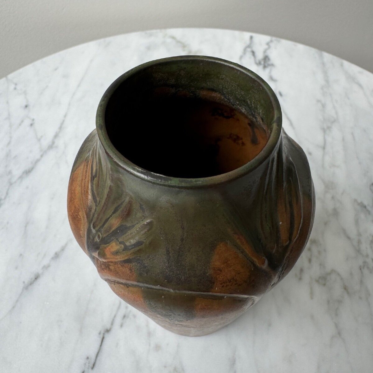 1900 Art Nouveau Stoneware Vase-photo-7