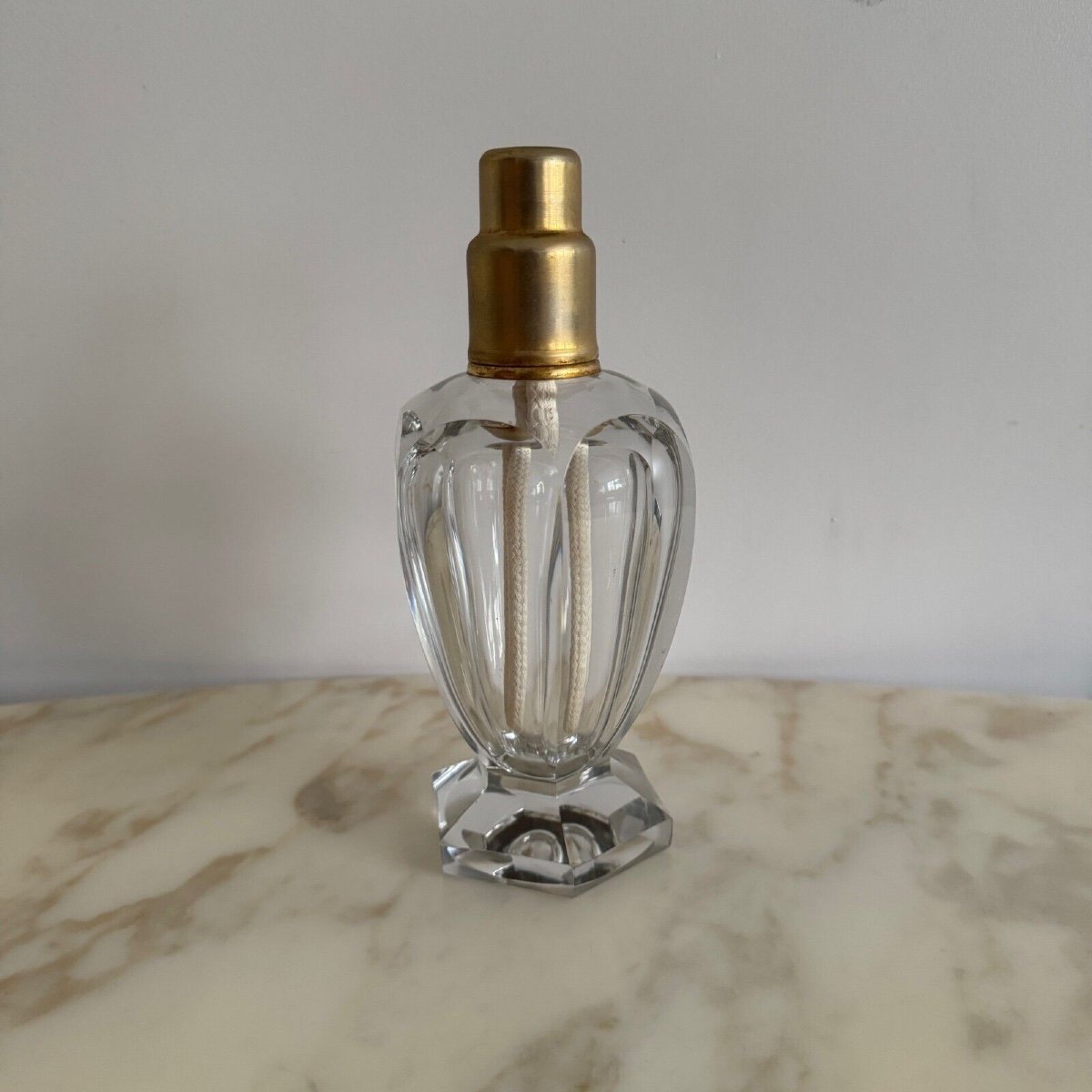 20th Century Baccarat Lampe Berger With Cut Sides-photo-2