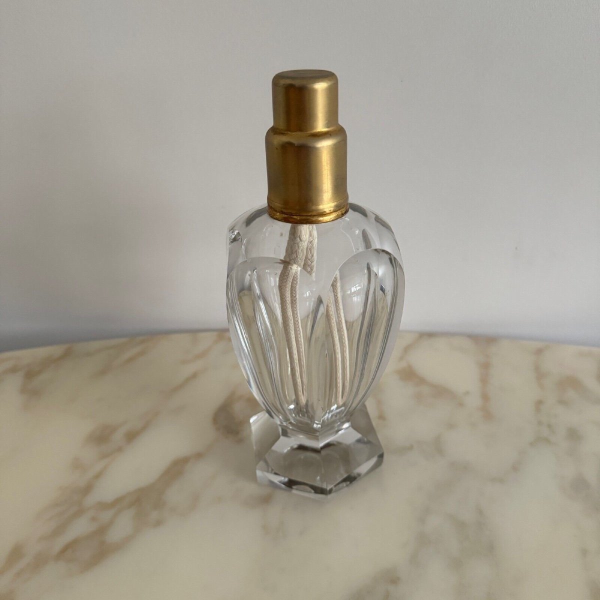 20th Century Baccarat Lampe Berger With Cut Sides-photo-3