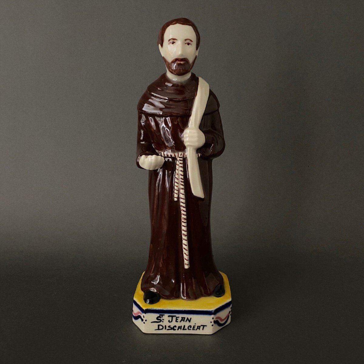 Saint Jean Discalceat Henriot Quimper 20th Century Earthenware Subject