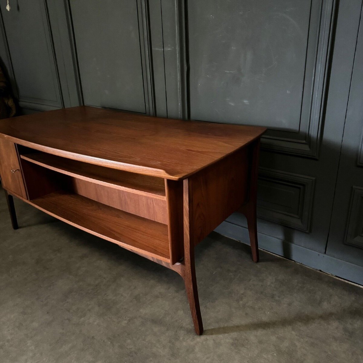 Large Scandinavian Teak Desk By Svend Aage Madsen For Hp Hansen-photo-3