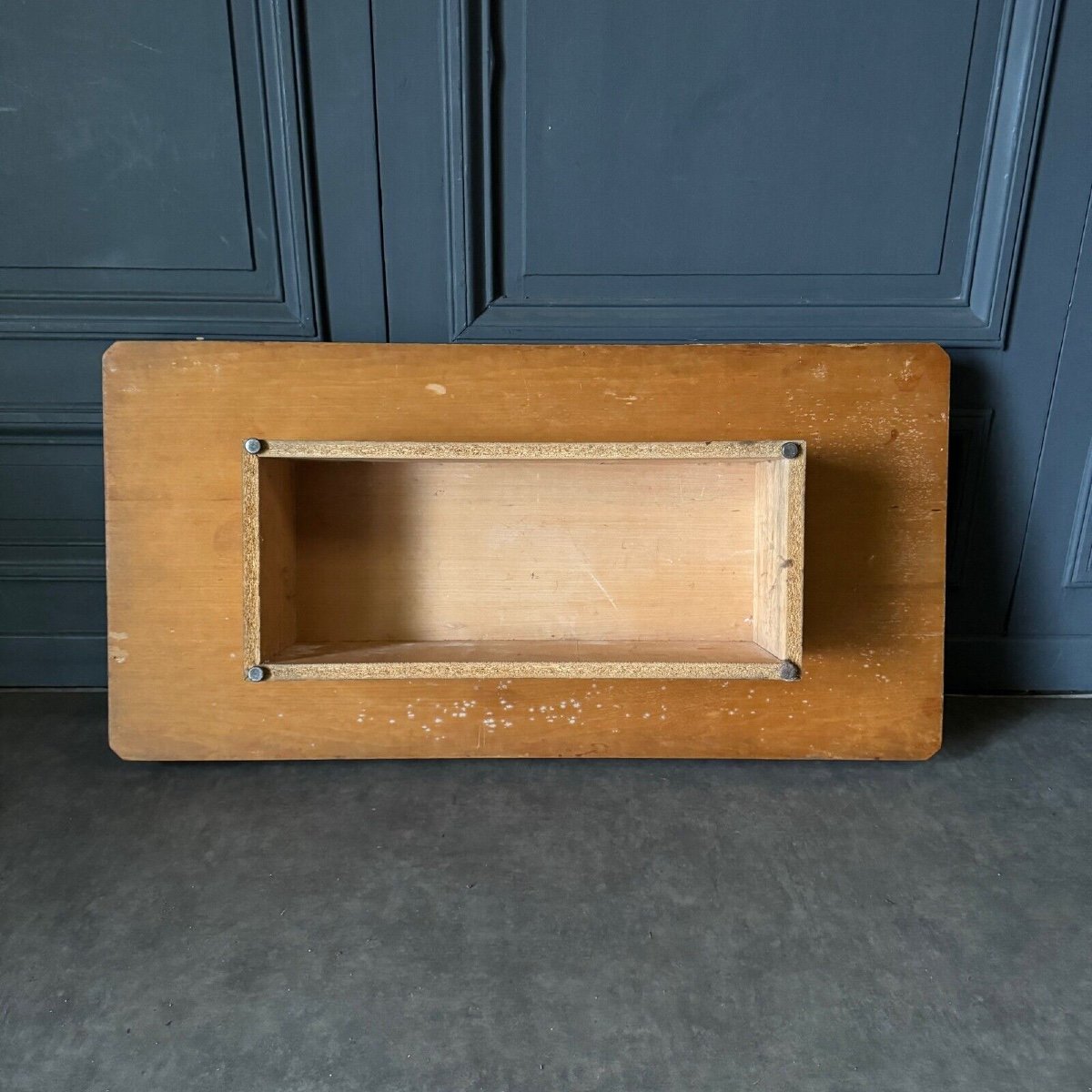 1970 Coffee Table In The Style Of Willy Rizzo In Burl Elm Veneer-photo-4