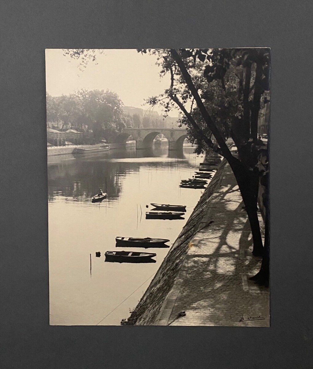 Photography Bernard Darot The Quai Des Grands-augustins Paris Boats