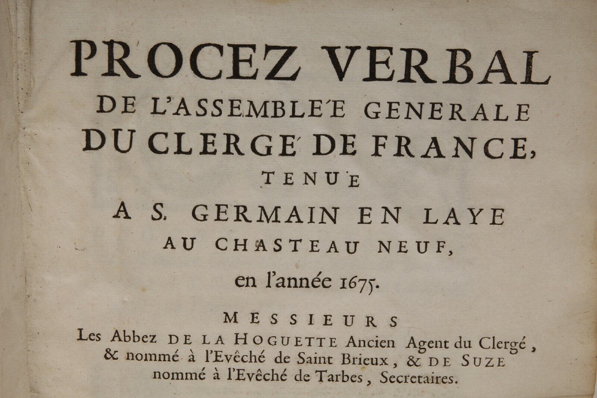 Minutes Of The General Assembly Of The Clergy Of France By De La Hoquette And Suze 1675 Paris-photo-4