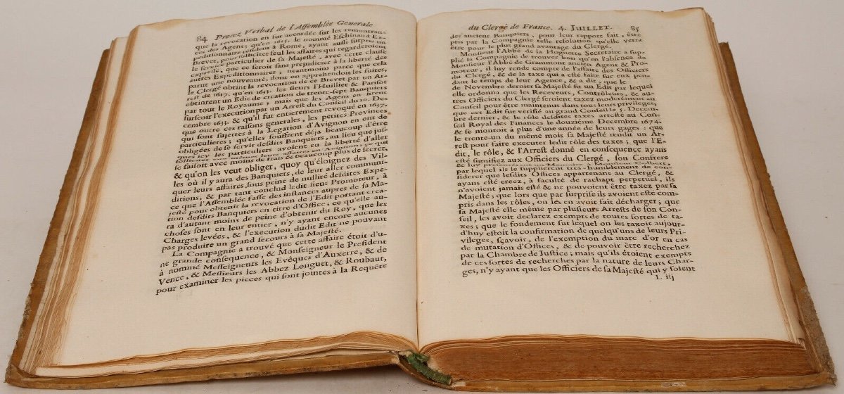 Minutes Of The General Assembly Of The Clergy Of France By De La Hoquette And Suze 1675 Paris-photo-2