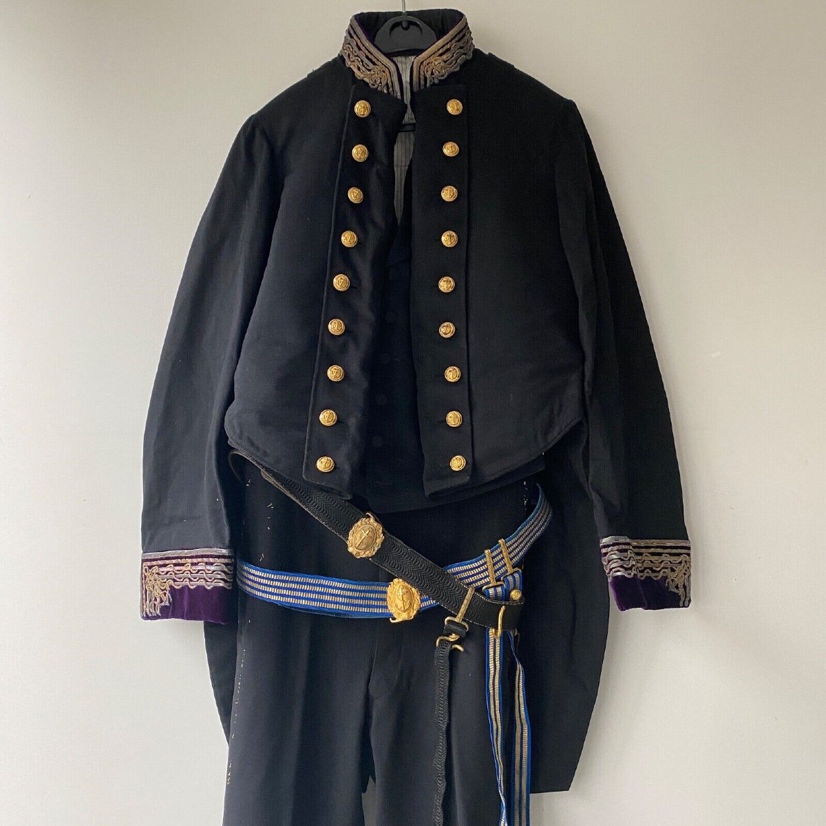 Third Republic Naval Officer's Outfit, Jacket, Trousers, Waistcoat, Belt-photo-2