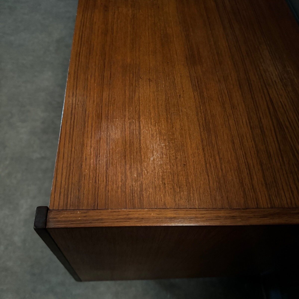 Small Scandinavian Teak Sideboard 1960s Three Drawers-photo-2