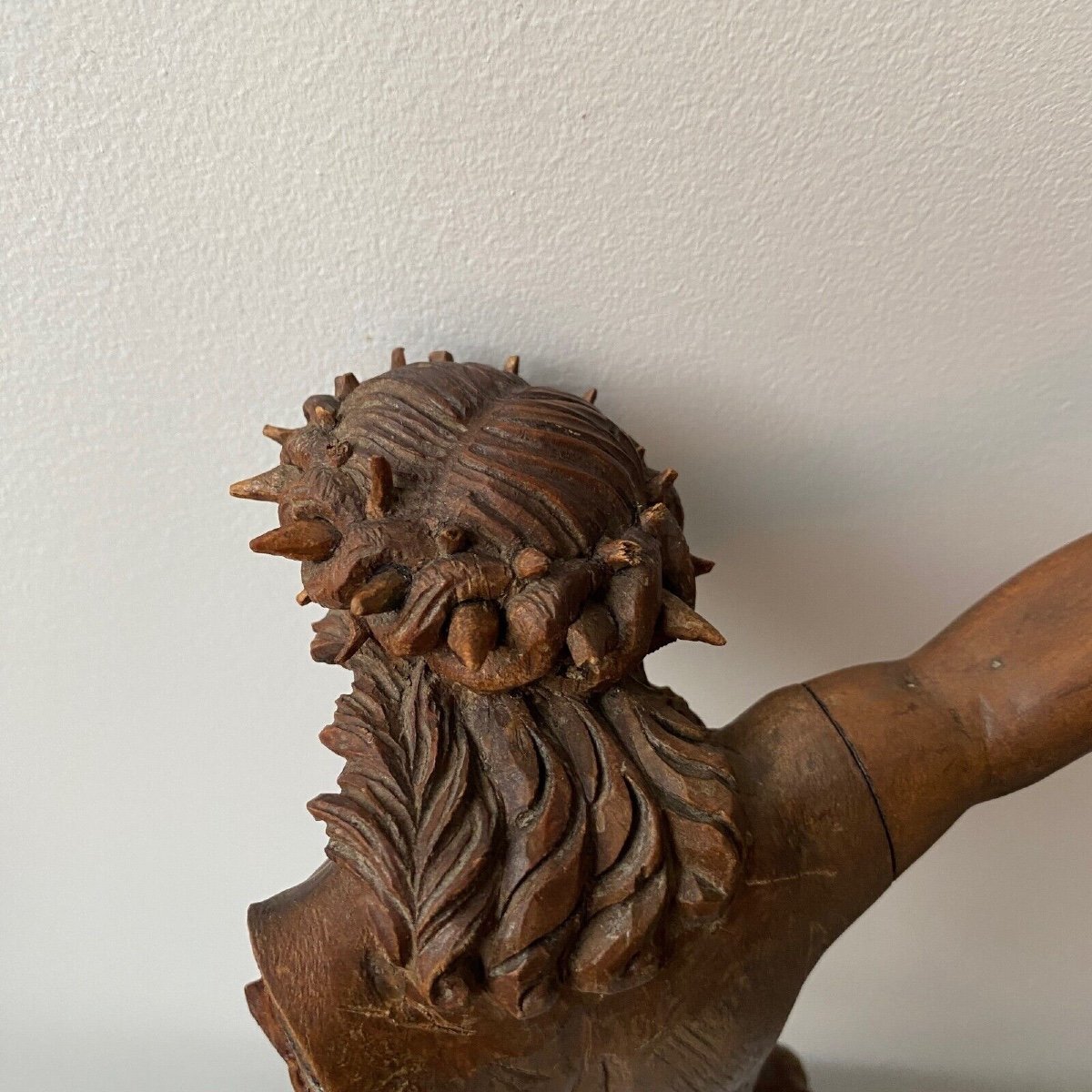 Christ In Walnut, 17th Century, Fine Sculpture-photo-7