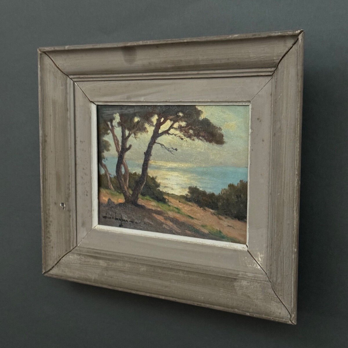 Oil On Cardboard Jean Keuléyan Lafon Seaside Saint-jean-cap-ferrat-photo-2