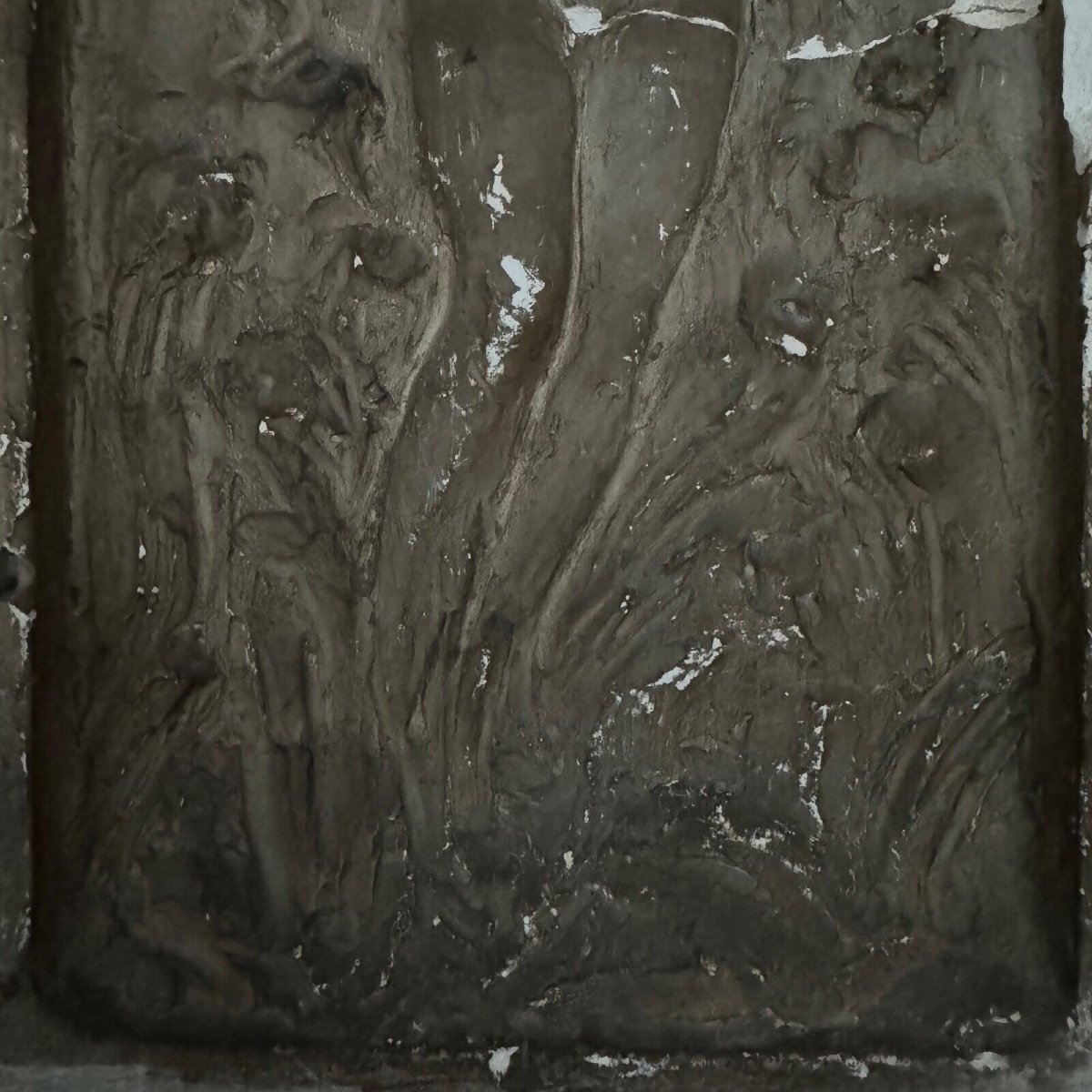 Bas-relief d'atelier en plâtre Charles Filleul représentant une nymphe-photo-3