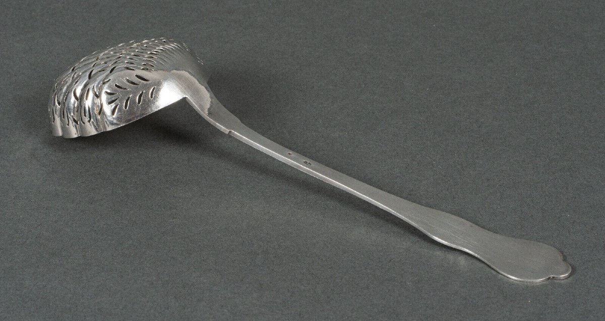 Sprinkling Spoon Goldsmith Rn Silver 53 Grams Rich Louis XV Decoration