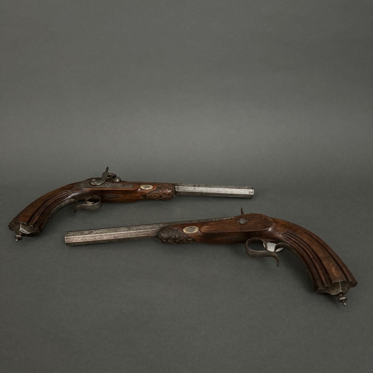 Pair Of Dueling Pistols From The First Half Of The 19th Century