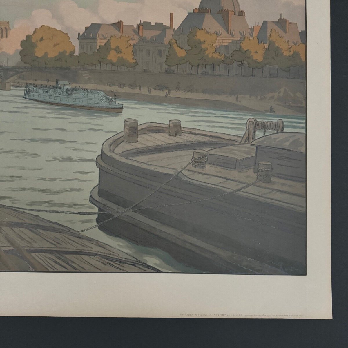 Lithograph By Henri Rivière Parisian Landscapes - The Institute And The City-photo-3