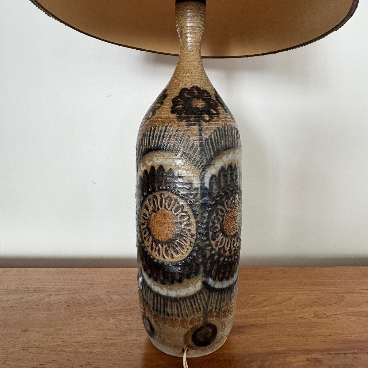 Ceramic Lamp Base By J.-c. Courjault 1960 Keraluc Quimper-photo-2