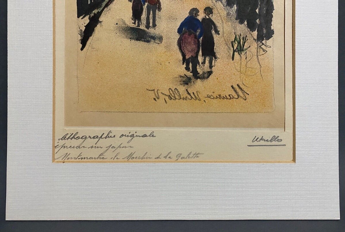 Lithographie contresignée Maurice Utrillo Montmartre Moulin de la Galette-photo-4