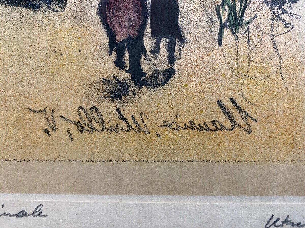 Lithographie contresignée Maurice Utrillo Montmartre Moulin de la Galette-photo-5