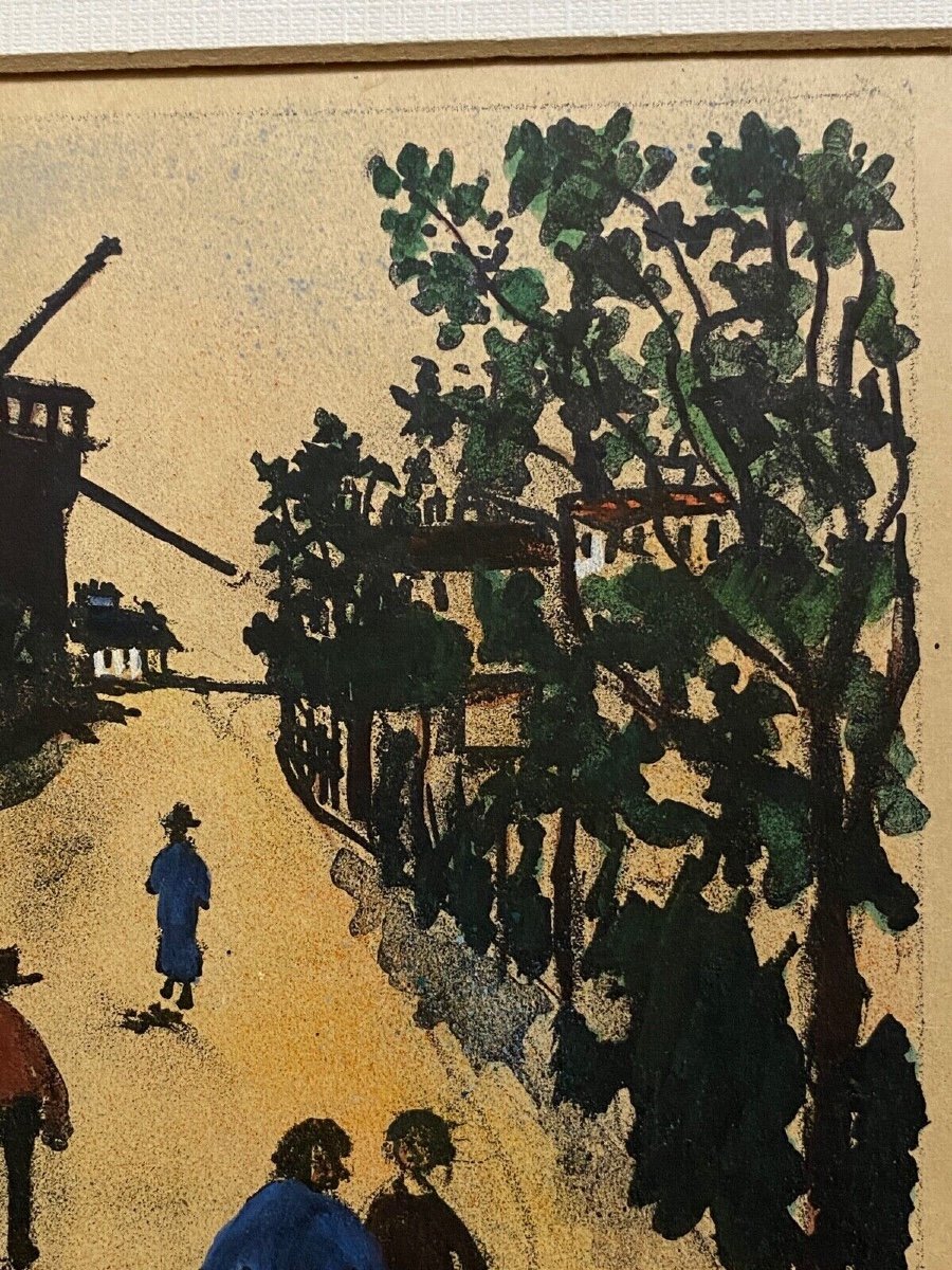 Lithographie contresignée Maurice Utrillo Montmartre Moulin de la Galette-photo-7