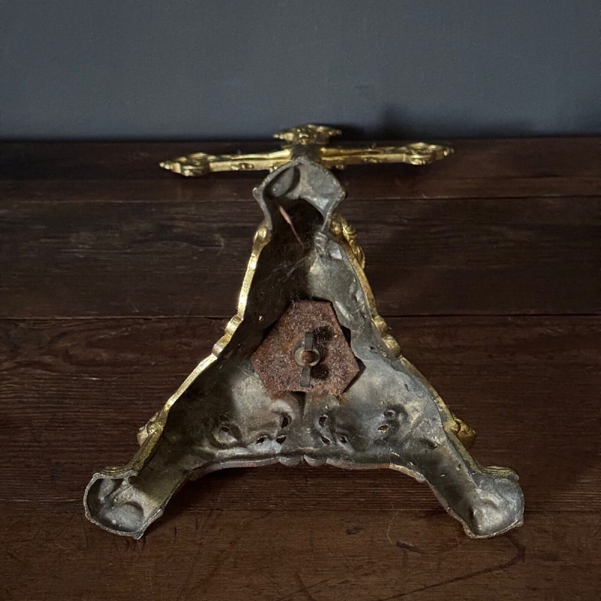 19th Century Napoleon III Gilded Bronze Crucifix-photo-5