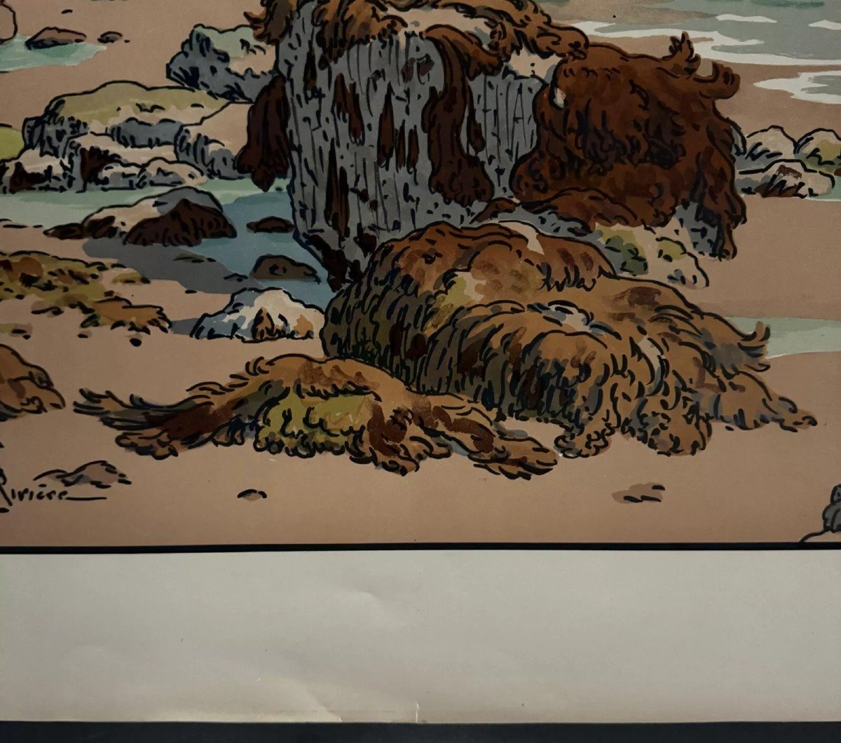 Lithographie par Henri Rivière Les Aspects de la Nature - La Mer-photo-2