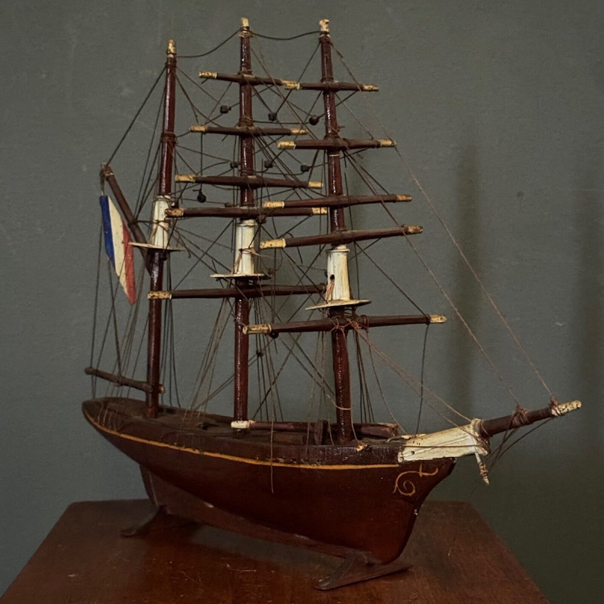 Model Of A 19th Century French Three-masted Ship Cancale-photo-3