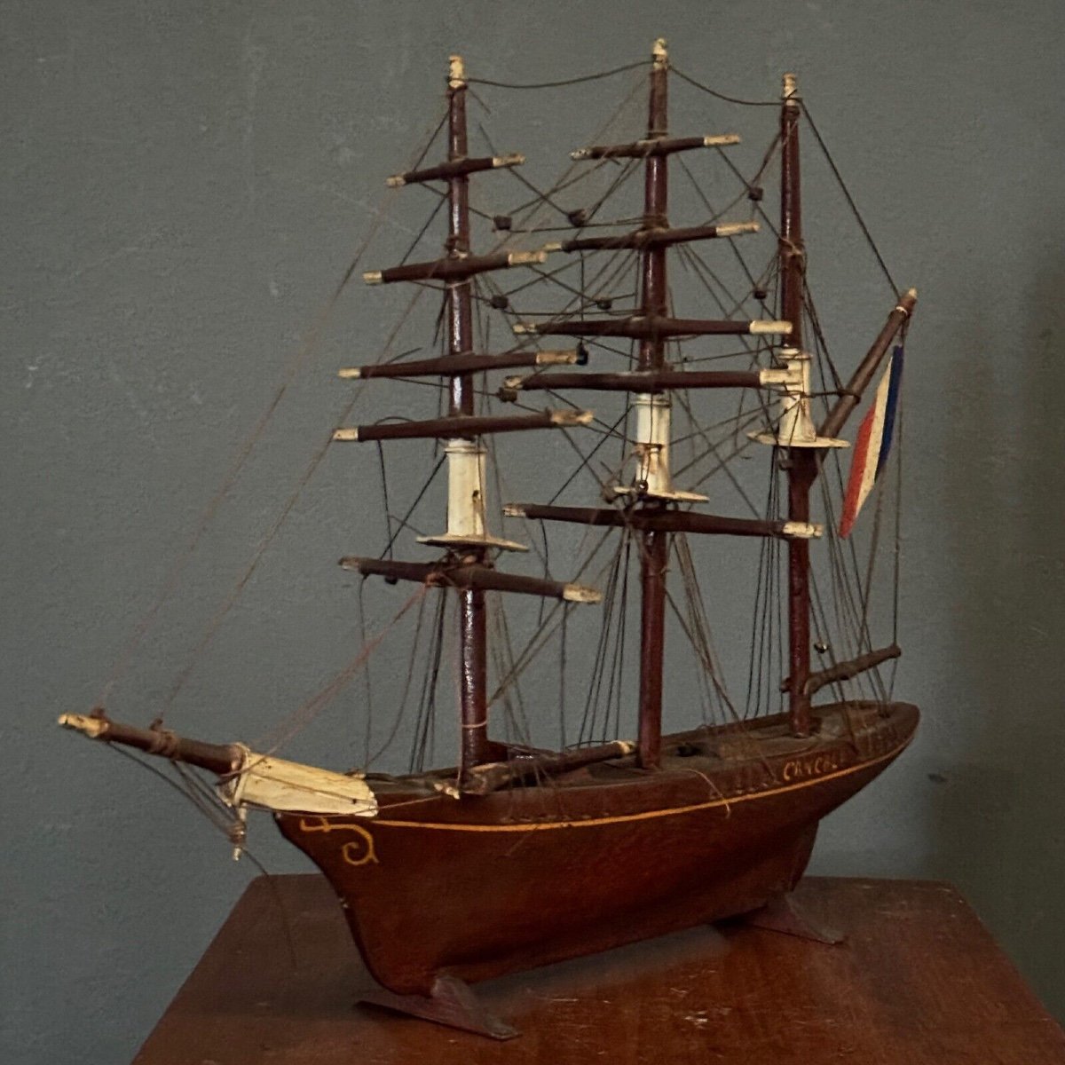 Model Of A 19th Century French Three-masted Ship Cancale-photo-4