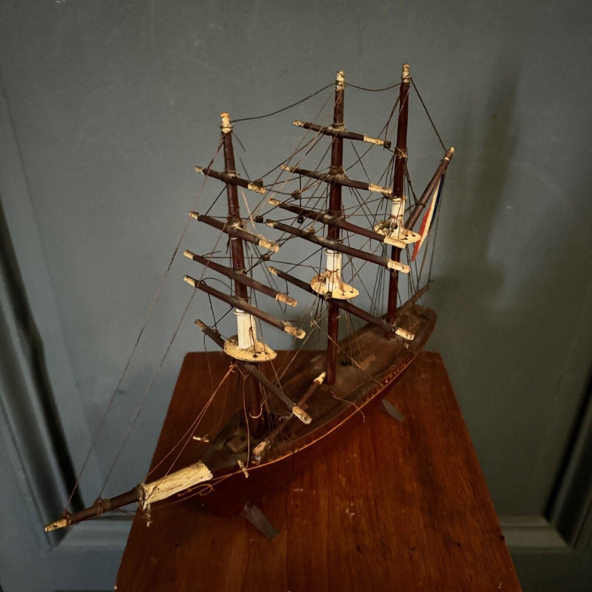 Model Of A 19th Century French Three-masted Ship Cancale-photo-1