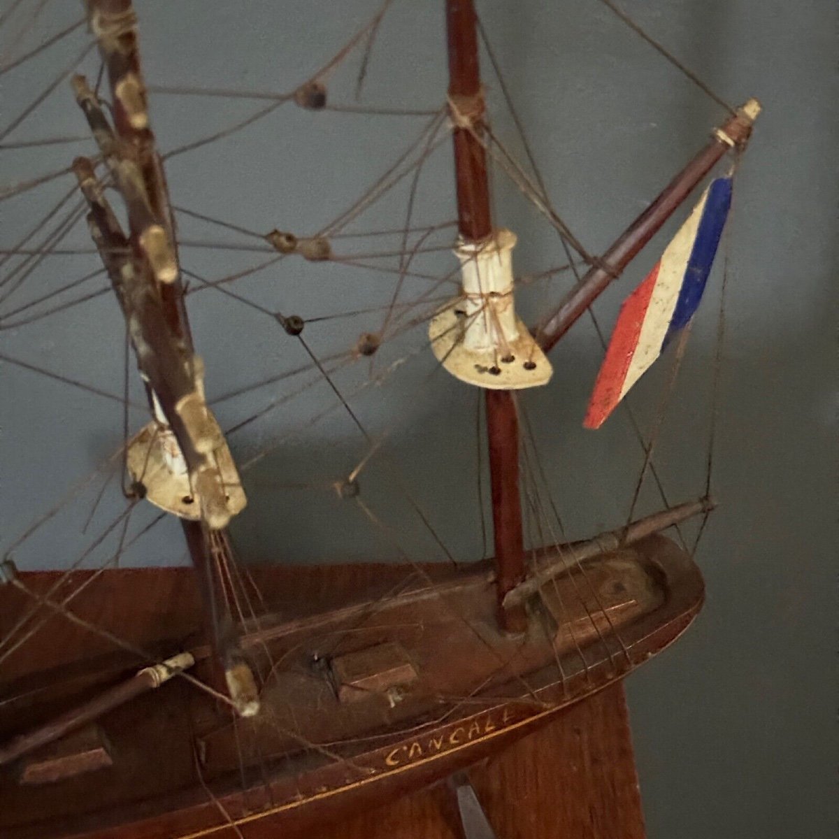 Model Of A 19th Century French Three-masted Ship Cancale-photo-5