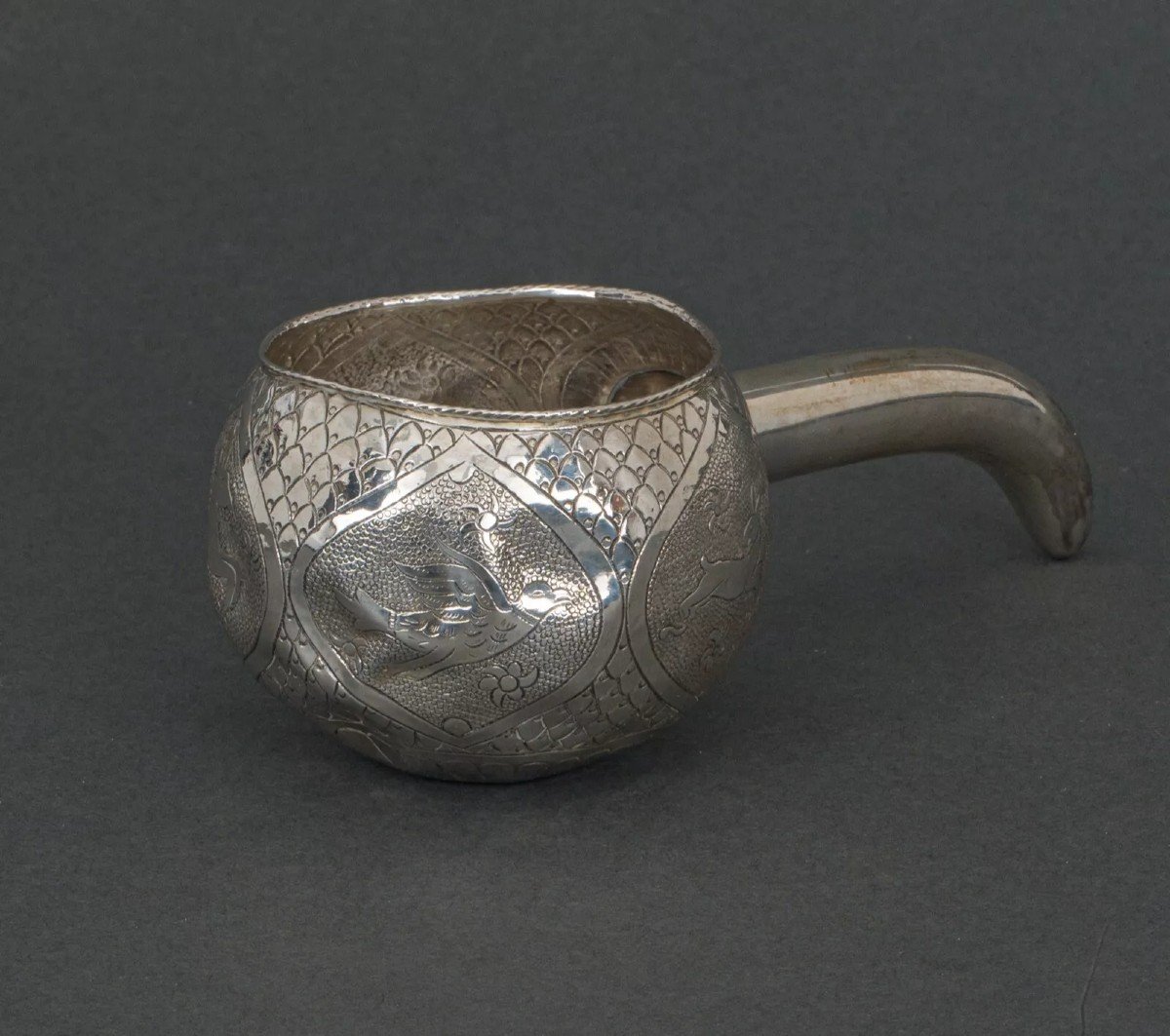 Kovsh Russian Silver Calabash Goblet 1900