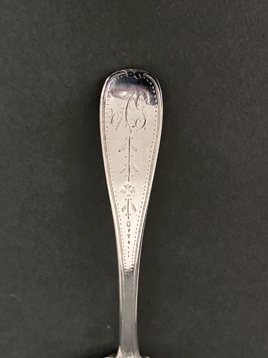 Cuillère à saupoudrer en argent XVIIIe fermiers généraux 93 grammes-photo-6