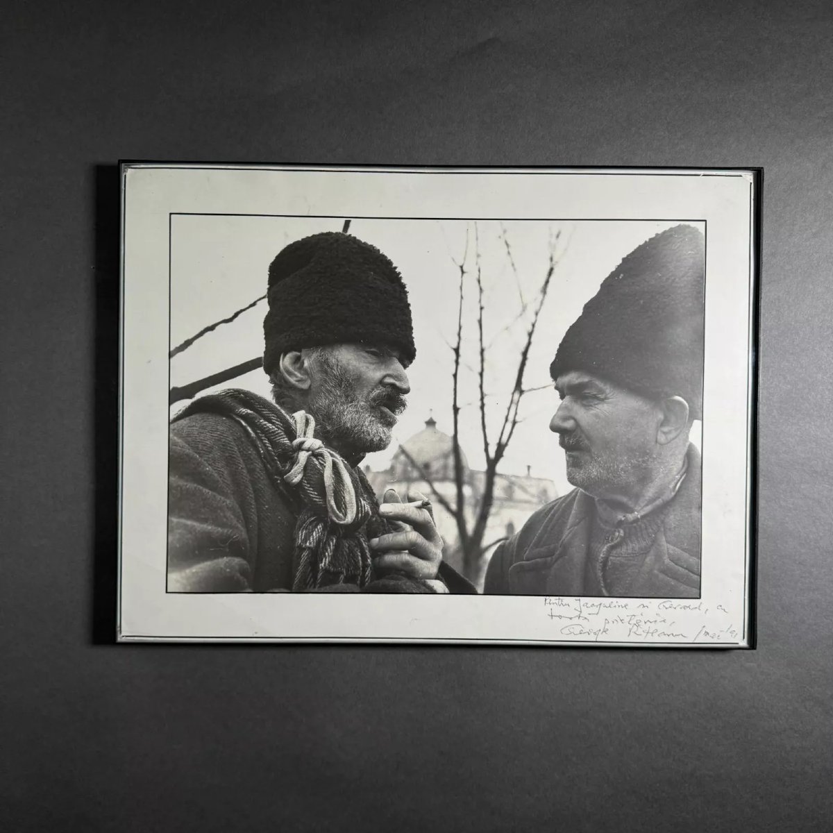 Artistic Photo Signed By Gheorge Rizeanu XXth 2 Romanian Men-photo-2