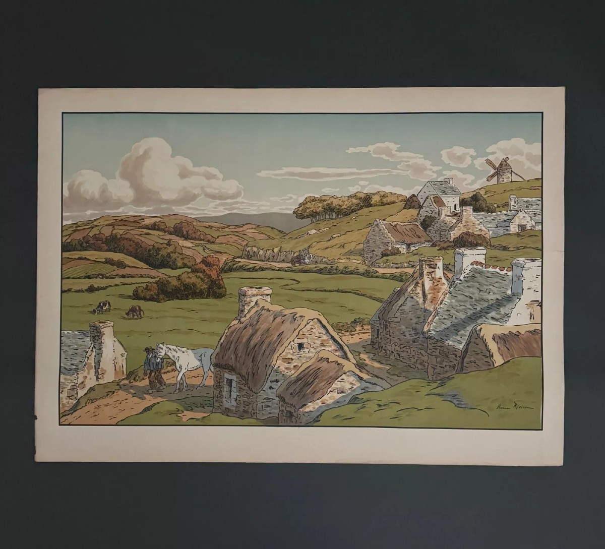 Lithographie par Henri Rivière Les Aspects de la Nature - Le Vallon