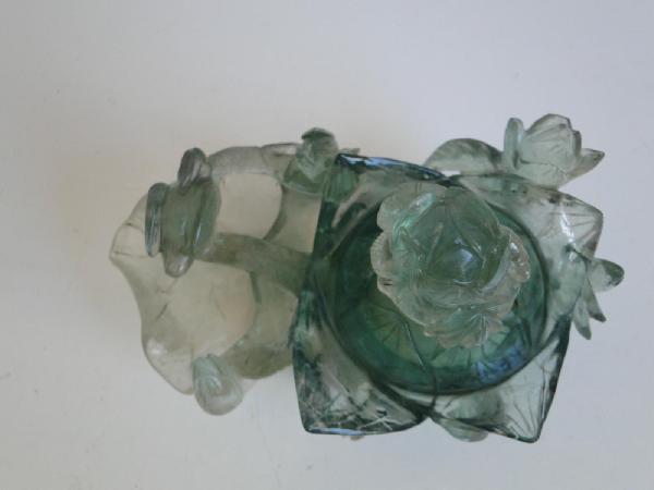 Lotus Flower In Quartz Jade? China Chinese Object Sculpte-photo-1