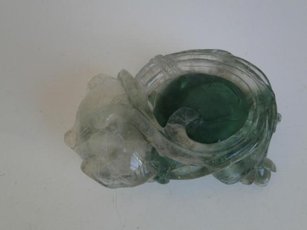 Lotus Flower In Quartz Jade? China Chinese Object Sculpte-photo-3