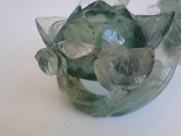 Lotus Flower In Quartz Jade? China Chinese Object Sculpte-photo-8