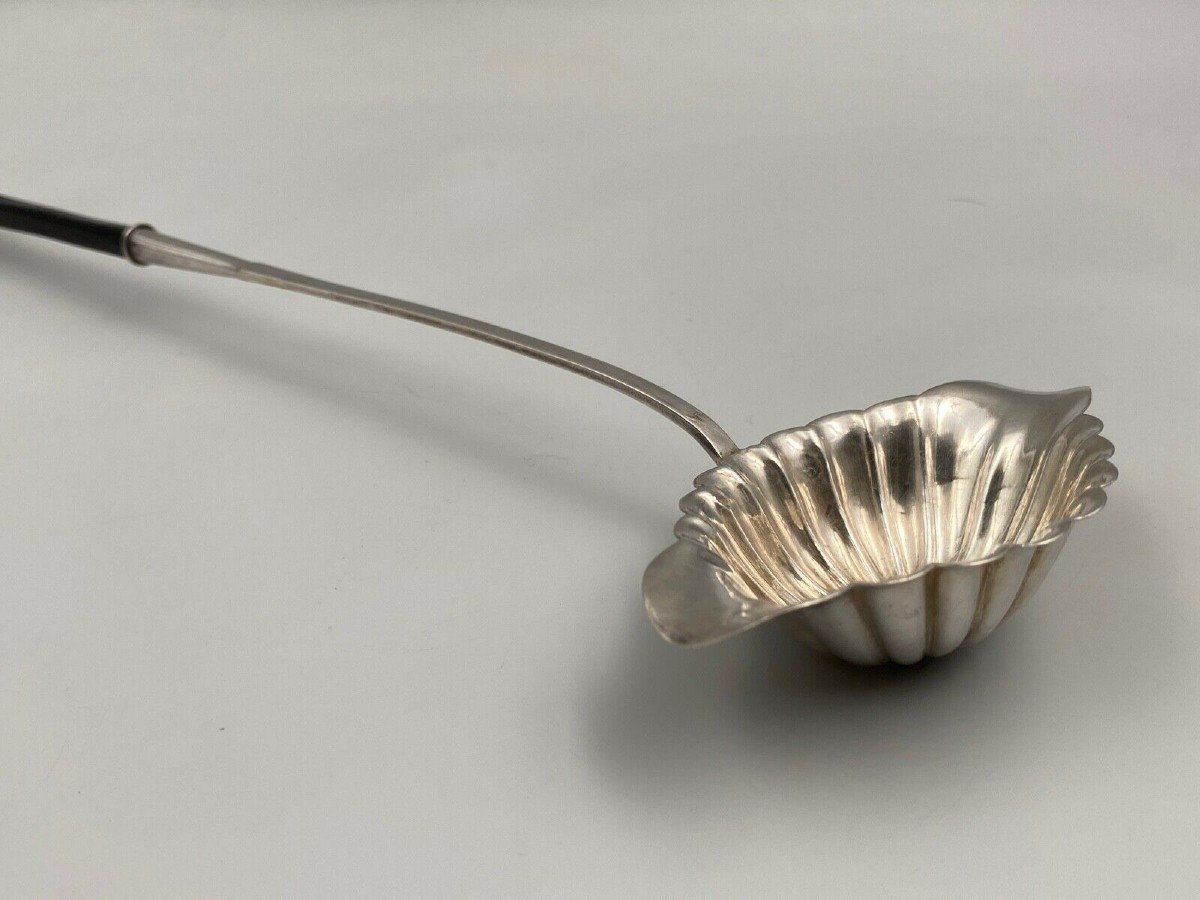 Silver Dessert Ladle Pb Berthier Philippe Minerve Bigorne Nineteenth-photo-1