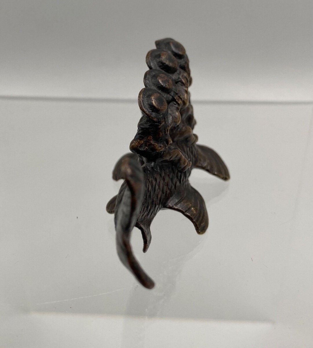 Subject In Bronze Okimono Nineteenth Sailors Riding A Fish-photo-1