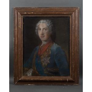 Portrait Of Louis Ferdinand Of France After M. Quentin De La Tour 18th Century