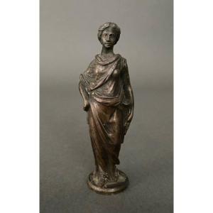 Small 19th Century Antique Bronze With Chocolate Patina