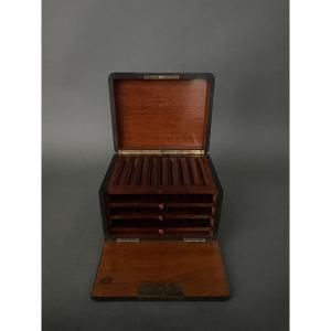 Napoleon III Cigar Box In 19th Century Magnifying Glass
