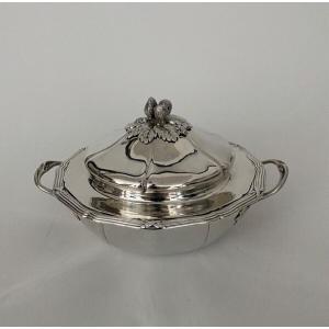 Silver Vegetable Soup Tureen Gustave Odiot Taken With Vegetable Decor 532 Grams