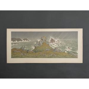 Lithographie par Henri Rivière La Féérie des Heures - La Tempête