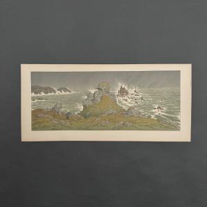 Lithographie par Henri Rivière La tempête